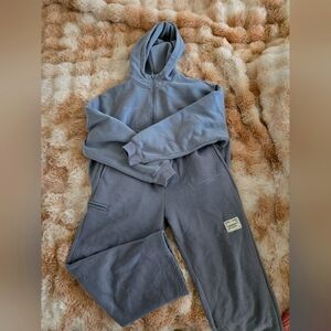 Comfrt Affirmation Zip Hoodie And Straight Leg Sweatpants Set Color Slate